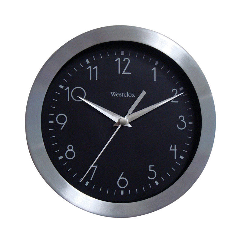 WALL CLOCK RND METAL 9"