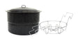 CANNER/JAR RACK BLK 33QT