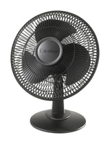 TBLE FAN 3 SPD BLK 12"BD