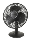 TBLE FAN 3 SPD BLK 12"BD