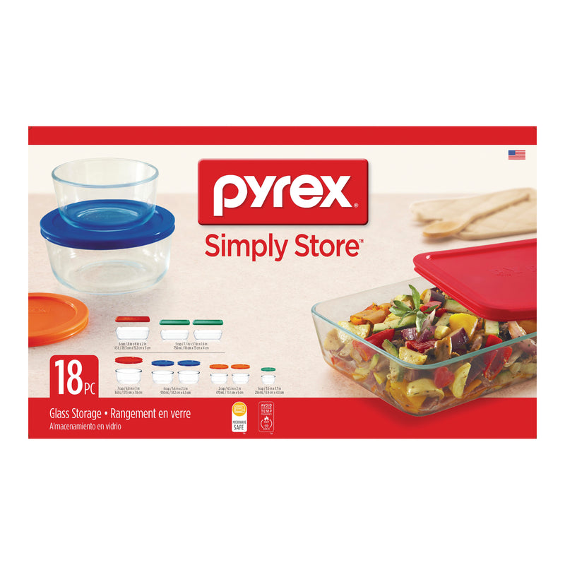Pyrex Clear Food Storage Container Set 9 pk