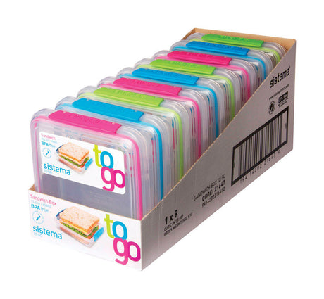 SANDWICH BOX TOGO 15.2OZ