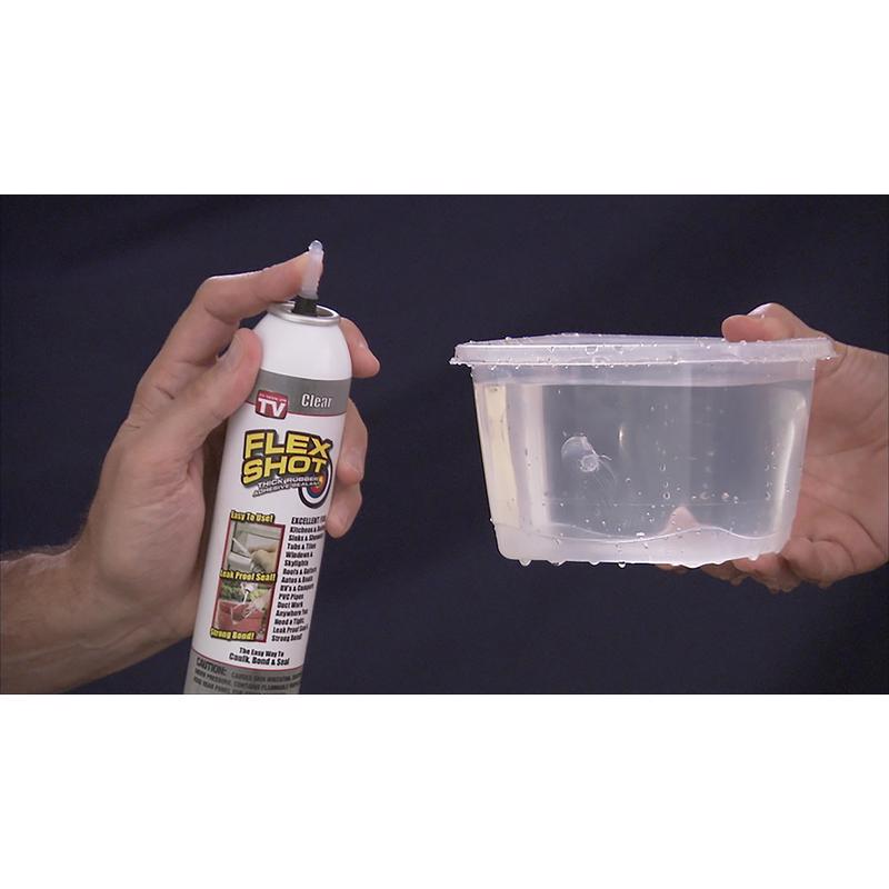 Flex Seal Family of Products Flex Shot Clear Rubber All Purpose Waterproof Sealant 8 oz