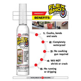 Flex Seal Family of Products Flex Shot Black Rubber All Purpose Waterproof Sealant 8 oz