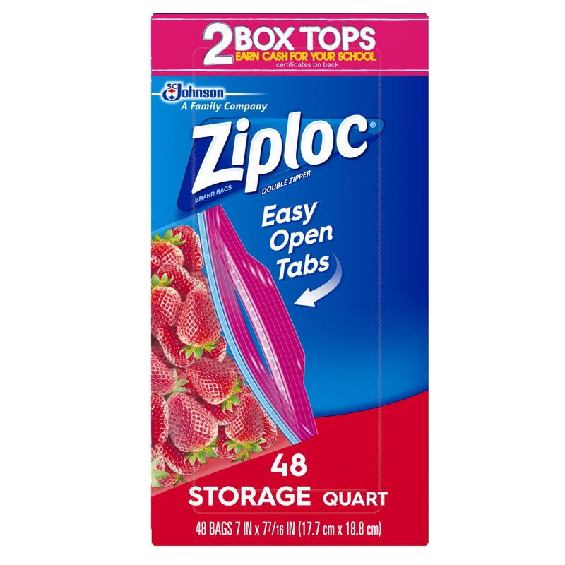 Ziploc 1 qt Clear Food Storage Bag 48 pk