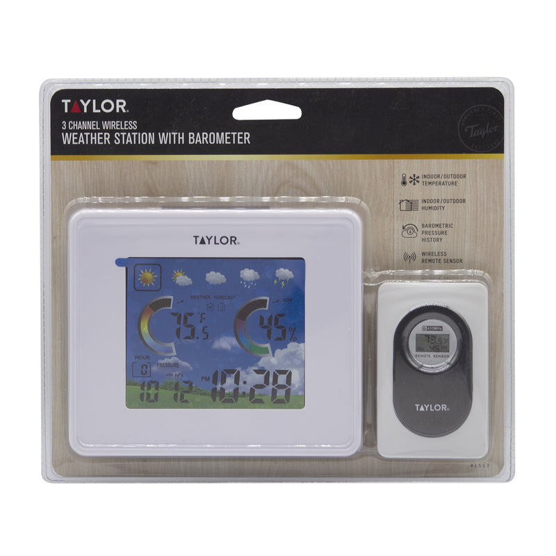 Taylor 3-Channel Weather Station with Barometer