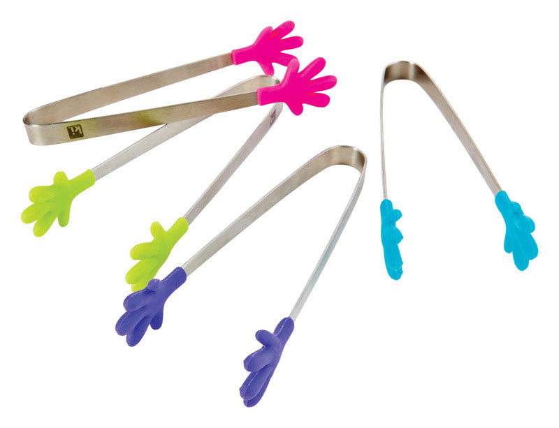 Kitchen Innovations Assorted Colors Silicone Hand Shaped Mini Tongs