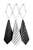 Ritz Black Cotton Check Kitchen Towel 3 pk