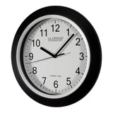 La Crosse Technology 12 in. L X 1 in. W Indoor Casual Analog Atomic Wall Clock Glass/Plastic Black/S