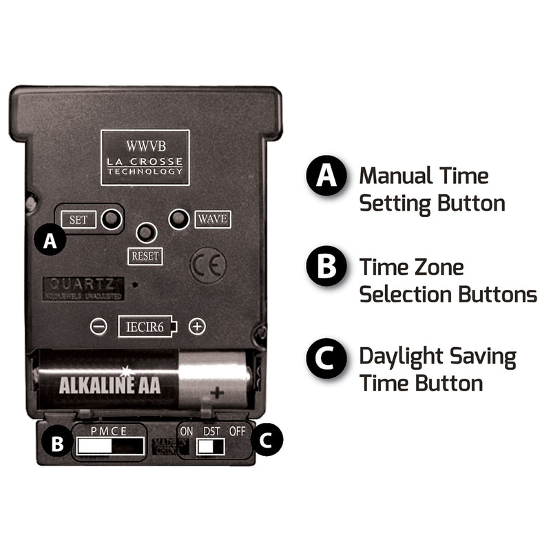 La Crosse Technology 12 in. L X 1 in. W Indoor Casual Analog Atomic Wall Clock Glass/Plastic Black/S