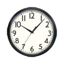 BLK WALL CLOCK 9.75"