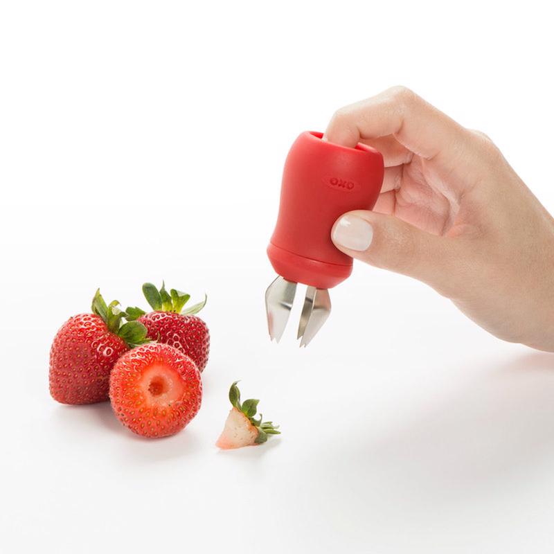 OXO Good Grips Red Plastic/Stainless Steel Strawberry Huller
