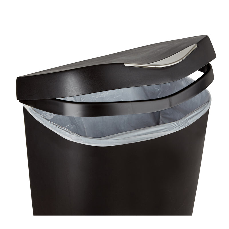 Umbra Brim 13 gal Black Plastic Step On Wastebasket