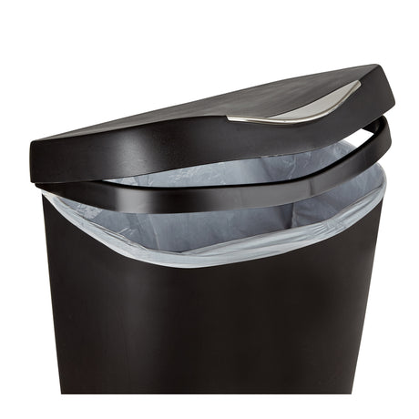 Umbra Brim 13 gal Black Plastic Step On Wastebasket