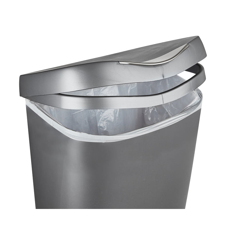 Umbra Brim 13 gal Gray Plastic Step On Wastebasket