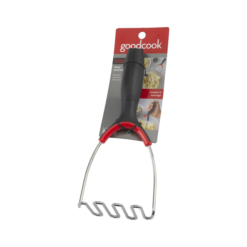 Good Cook Touch Silver/Black Stainless Steel Potato Masher
