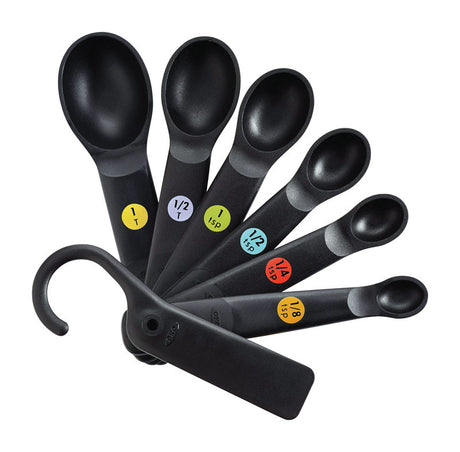 MEASURE SPOONS BLK 6PC