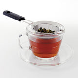 OXO Good Grips Silver/Black Stainless Steel Strainer