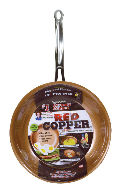 FRY PAN RED COPPER 10"