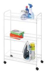 HOUSEHOLD CART 3TIER WHT