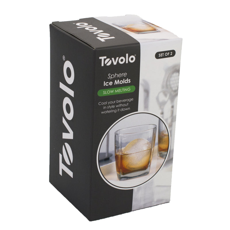 Tovolo Clear/Gray Silicone/Polypropylene Sphere Ice Molds