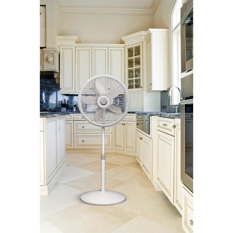 Lasko 54-1/2 in. H X 18 in. D 3 speed Oscillating Pedestal Fan