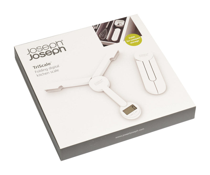 Joseph Joseph TriScale White Digital Kitchen Scale 8 lb