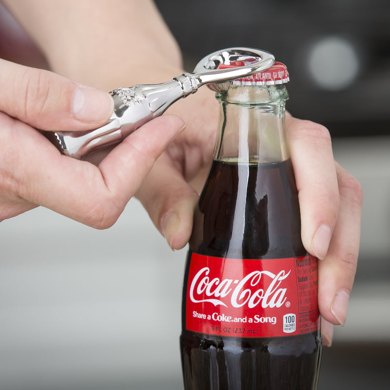 TableCraft Coca-Cola Chrome Silver Metal Manual Bottle Opener