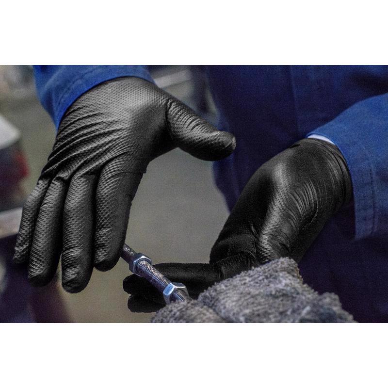 Gloveworks Nitrile Disposable Gloves XX-Large Black Powder Free 100 pk