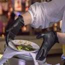 X3 Nitrile Disposable Gloves Medium Black Powder Free 100 pk