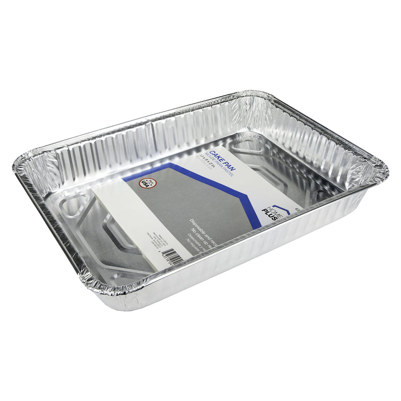 Home Plus Durable Foil 9 in. W X 13 in. L Cake Pan Silver 1 pk