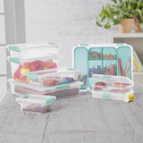 Sterilite 0.7 cu ft Clear Clip Storage Box 2.75 in. H X 6.625 in. W X 11 in. D Stackable