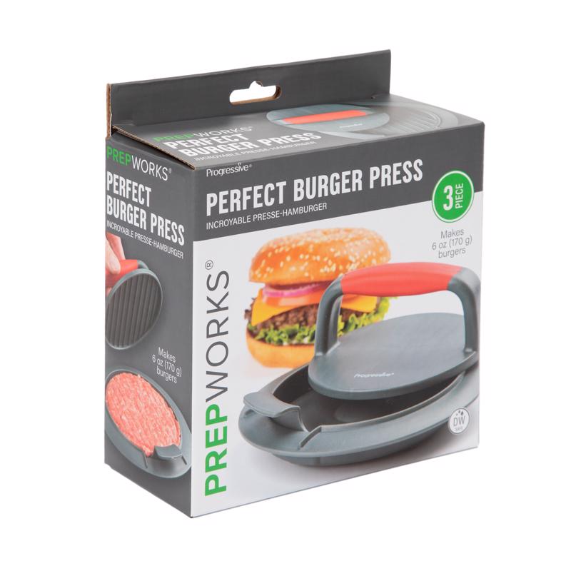 Progressive Prepworks Gray/Red Plastic Burger Press 1 Burger