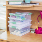 Sterilite 0.9 cu ft Clear Clip Storage Box 5.375 in. H X 6.625 in. W X 11 in. D Stackable