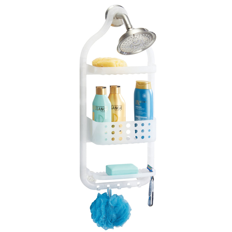 iDesign Circlz 26 in. H X 5 in. L White Shower Caddy