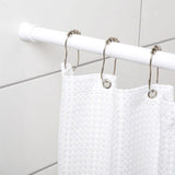 Zenna Home Baked Enamel White Tension Rod 49 in. L X 86 in. L