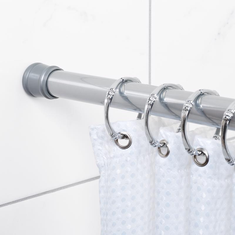 Zenna Home Chrome Silver Curtain Rod 24 in. L X 40 in. L