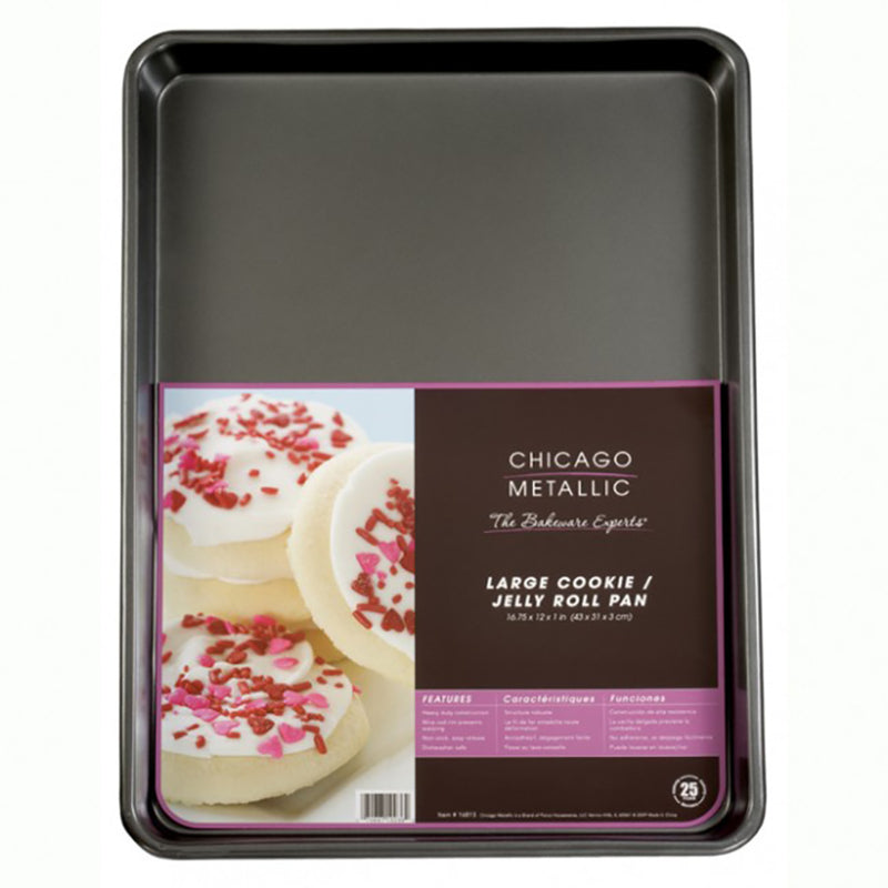 Chicago Metallic 12 in. W X 16-3/4 in. L Cookie and Jelly Roll Pan Gray 1 pk