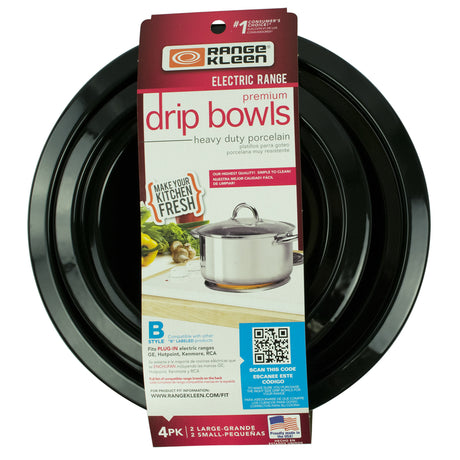 Range Kleen Chrome Drip Bowls 8 in. W X 8 in. L