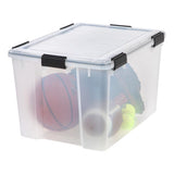 IRIS WEATHERPRO 74 qt Clear Storage Tote 14.5 in. H X 17.75 in. W X 23.6 in. D Stackable
