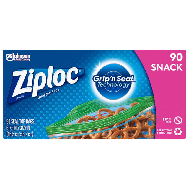 BAGS SNACK ZIP 90PK