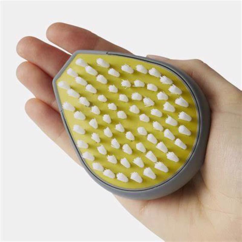 Chef'n Palmbrush Gray/Yellow Plastic Vegetable Brush