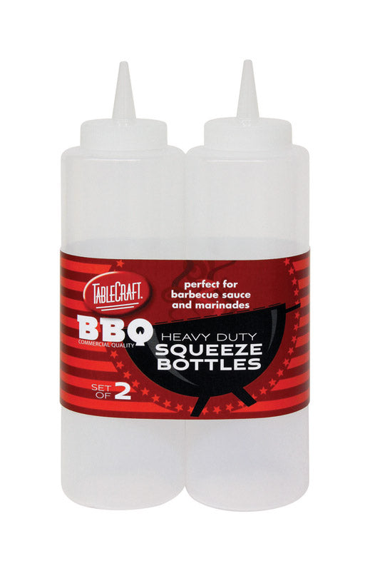 SQUEEZE BOTTLE CLR 2PK