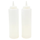 TableCraft BBQ Clear Polyethylene Squeeze Bottles 12 oz