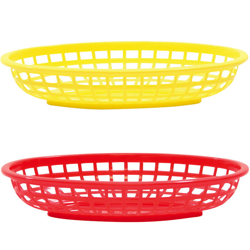 TableCraft Red/Yellow Plastic Food Baskets