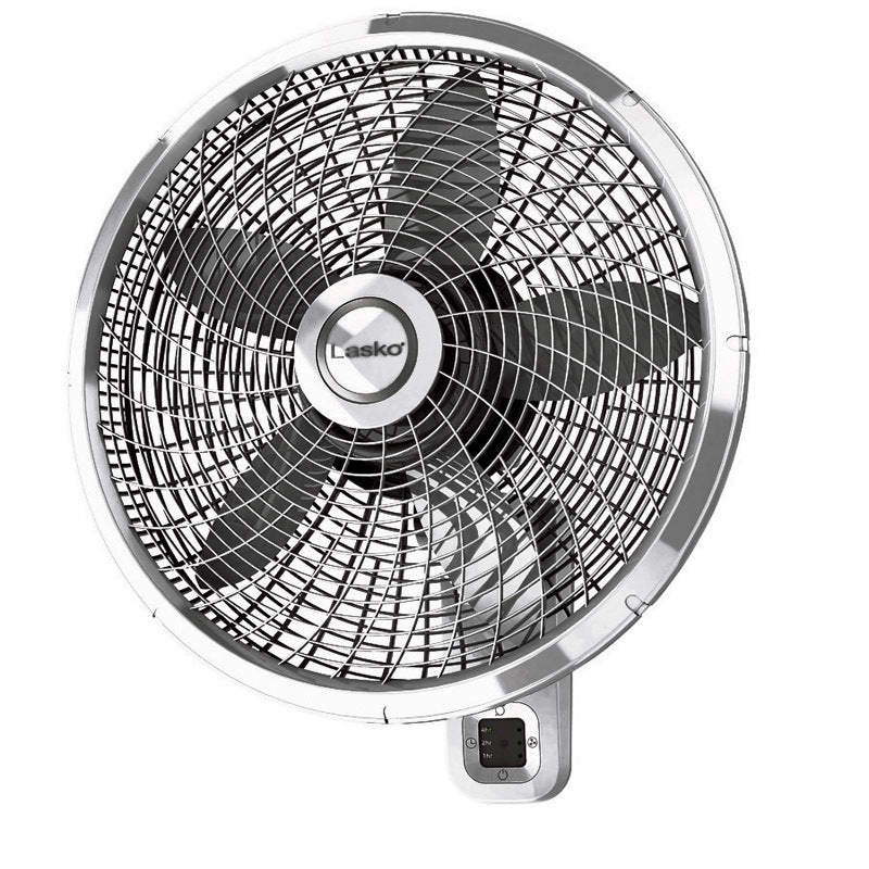 Lasko 22.5 in. H X 18 in. D 3 speed Oscillating Wall Mount Fan Remote Control