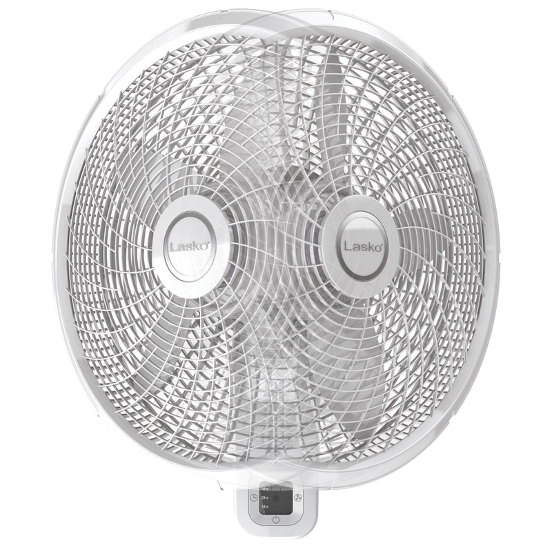 Lasko 22.5 in. H X 18 in. D 3 speed Oscillating Wall Mount Fan Remote Control