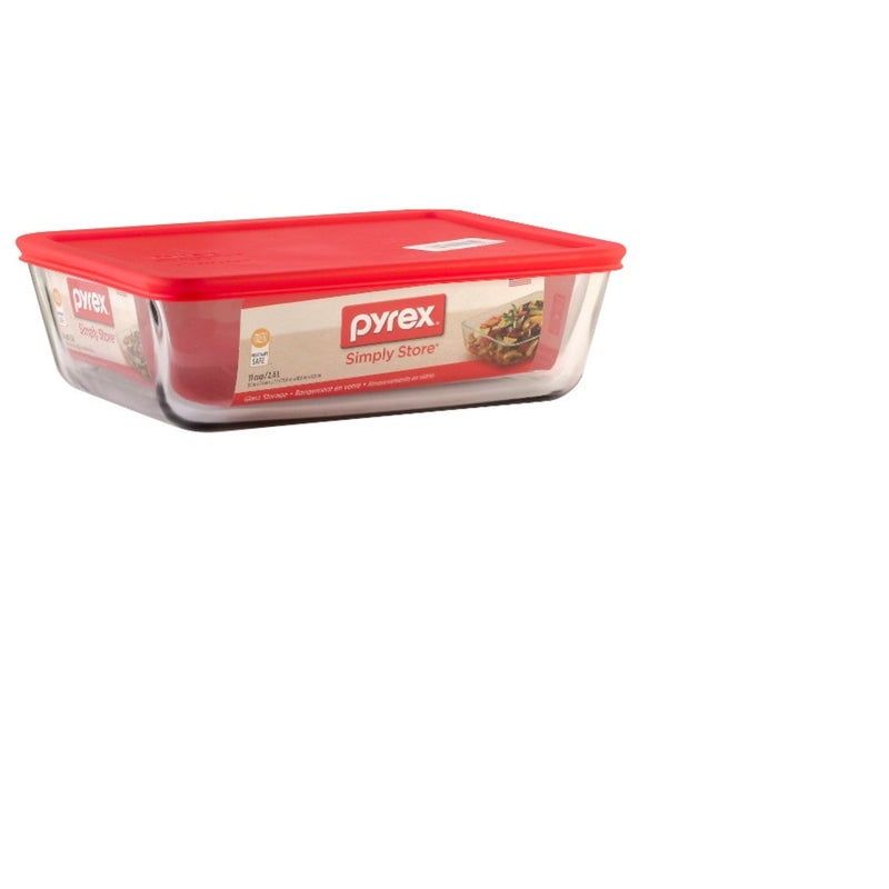 PYREX RCT W/LID RED 11C