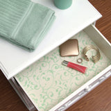 Con-Tact Luxury Fabric Liner 4 ft. L X 18 in. W Virtu Mist Non-Adhesive Shelf Liner