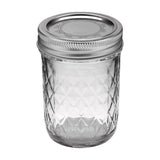 Ball Quilted Crystal Regular Mouth Jelly Jar 8 oz 12 pk
